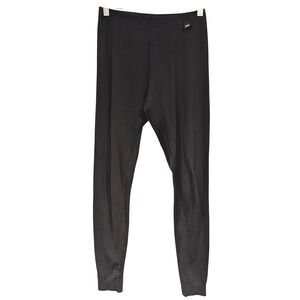 Helly Hansen Womens Black Ribbed Base Layer Leggings Thermal Pants Size Small